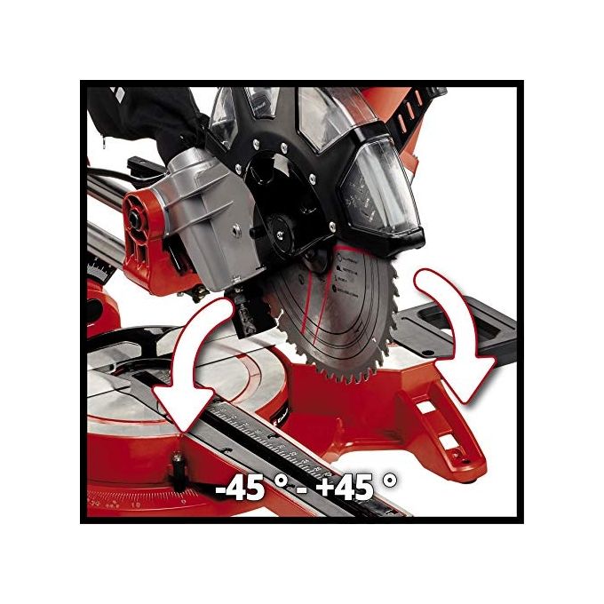 Einhell Troncatrice Radiale Tc-Sm 2534-1 Dual per Lavorazioni di Precisione su Legno e Metalli
