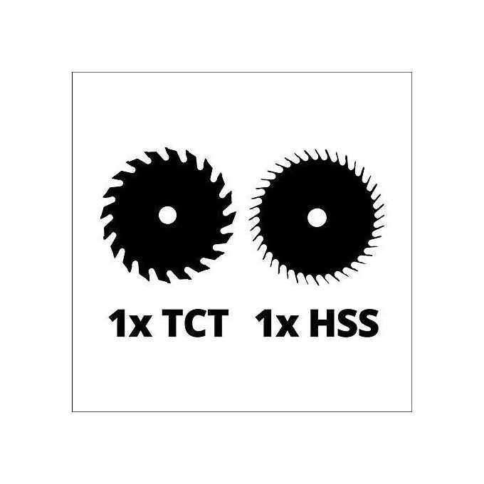 Einhell TE-CS 18-89 LI SOLO Mini Sega Circolare a Batteria 18V 89mm 28mm profondita' 2500 rpm colore Nero Rosso