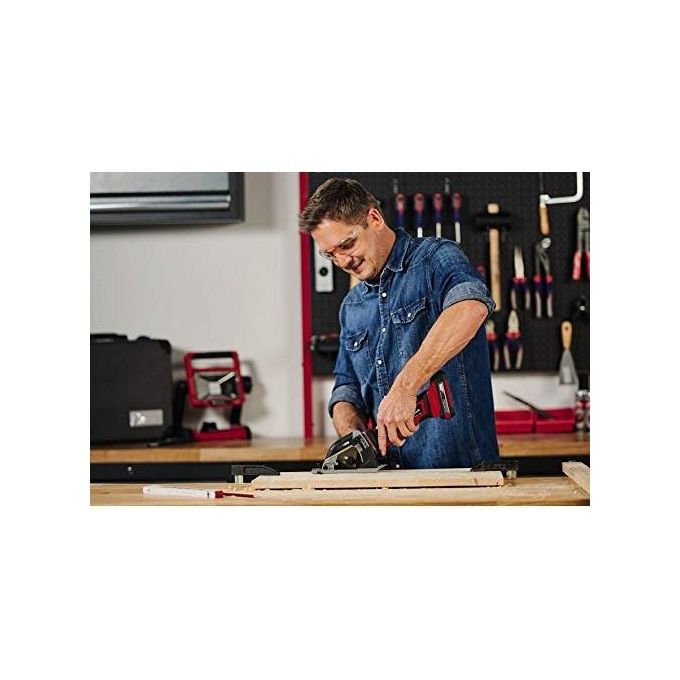 Einhell TE-CS 18-89 LI SOLO Mini Sega Circolare a Batteria 18V 89mm 28mm profondita' 2500 rpm colore Nero Rosso