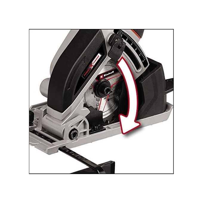 Einhell TE-CS 18-89 LI SOLO Mini Sega Circolare a Batteria 18V 89mm 28mm profondita' 2500 rpm colore Nero Rosso