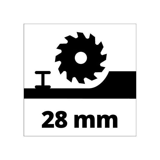Einhell TE-CS 18-89 LI SOLO Mini Sega Circolare a Batteria 18V 89mm 28mm profondita' 2500 rpm colore Nero Rosso