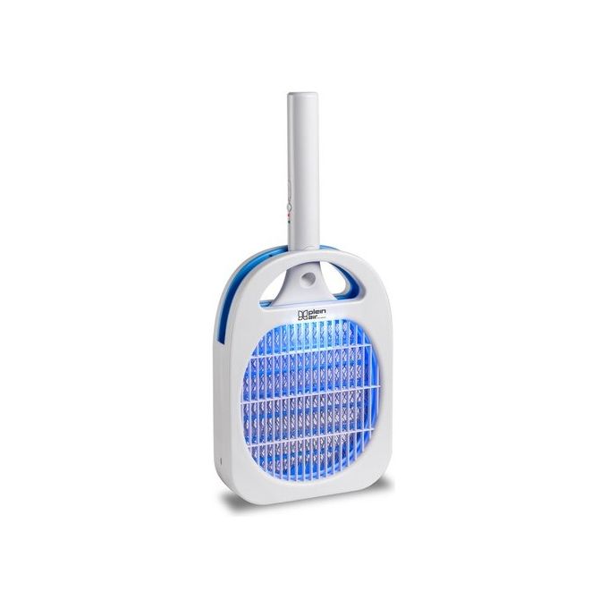 Pleinair International EIN-R Zanzariera Elettrica 2 in 1 con Racchetta Estrabile e Torcia LED Campo d'Azione 15 m² colore Bianco
