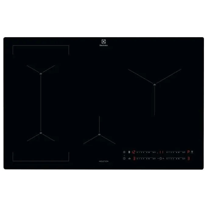 Electrolux EIS62449C Serie 700 SenseBoil - Piano cottura a induzione, 59 cm, 4 zone, funzione SenseBoil, Hob2Hood, Nero