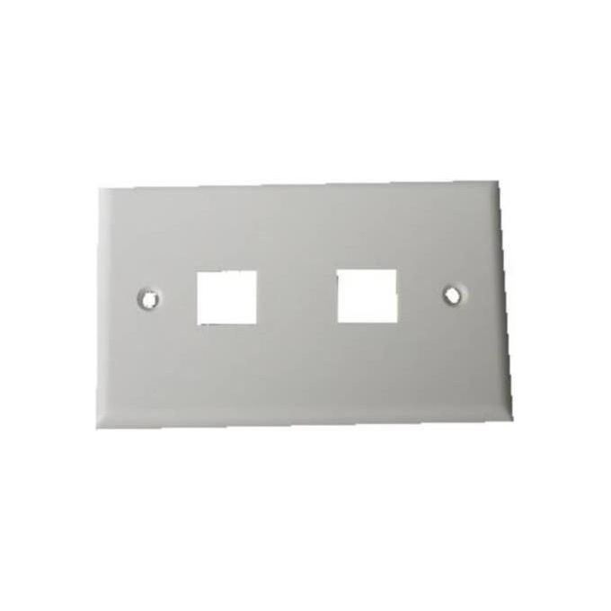 Digitus placca porta frutti 2 posizioni per jack utp-stp colore chiaro
