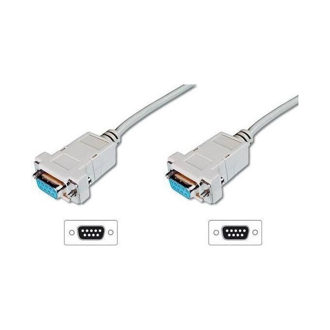 Digitus Cavo Null Modem Computer Seriale Rs232 Crossover (Incrociato) 9 Poli Femmina-Femmina Mt.2 (Ak 143 1.8M)