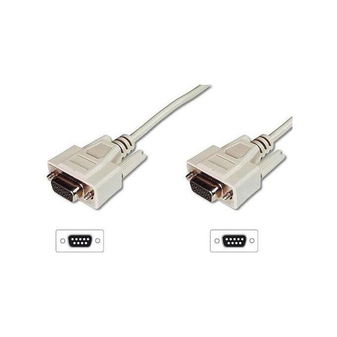 Digitus Cavo Prolunga 9 Poli (per Modem Mouse Ecc.) Custodie Pressofuse Viti Lunghe Connessioni Dritte Femmina-Femmina Mt.2 (Ak 152 2M)