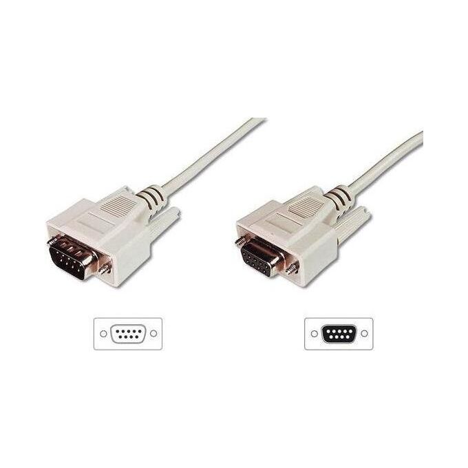 Digitus Cavo Prolunga Seriale Rs232 9 Poli Maschio-Femmina Poli per Modem- Mouse Pin-To-Pin (Modem Cable) Mt3 Custodie Pressofuse (Ak 178 3M)