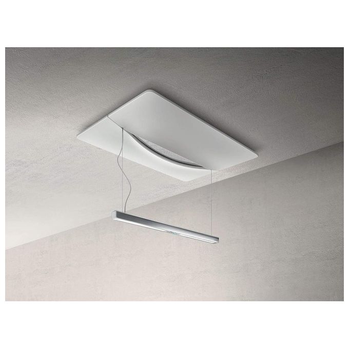 Elica PRF0120973 EMPITY SKY-F-120X70 - Cappa a soffitto filtrante 120x70 cm, 559 m³-h, Classe A+, 60 dB, Comandi touch, 3 velocita' + intensiva, Illuminazione LED, Bianco