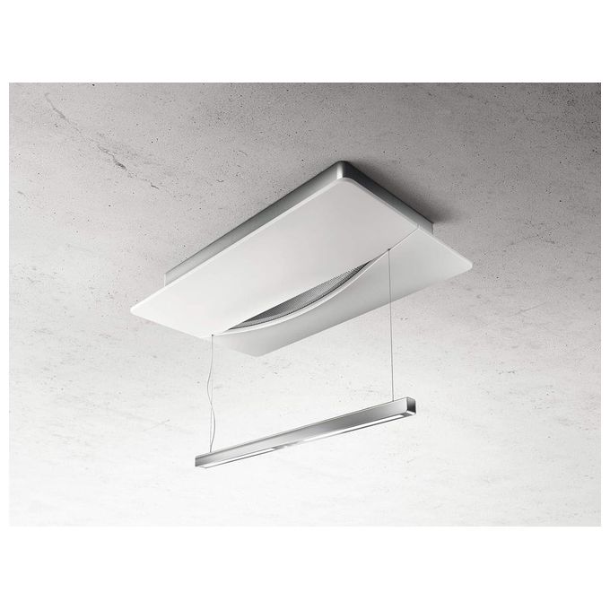 Elica PRF0120973 EMPITY SKY-F-120X70 - Cappa a soffitto filtrante 120x70 cm, 559 m³-h, Classe A+, 60 dB, Comandi touch, 3 velocita' + intensiva, Illuminazione LED, Bianco