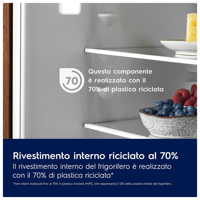 Electrolux ENT6ME18S3 Frigorifero Combinato Twintech No Frost Classe E 177 cm Bianco