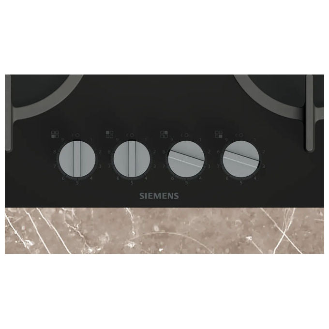 Siemens iQ500 EP6A6HI10 Piano Cottura a Gas Nero 59 cm 4 Fuochi da Incasso
