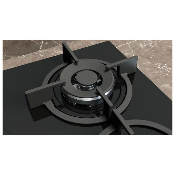 Siemens iQ500 EP6A6HI10 Piano Cottura a Gas Nero 59 cm 4 Fuochi da Incasso