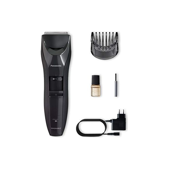 Panasonic ER-GC53-K503 Tagliacapelli Cordless e con Cavo Lame Acciaio Inox 19 Lunghezze 0.5 10 mm Autonomia 40 min Lavabile colore Nero