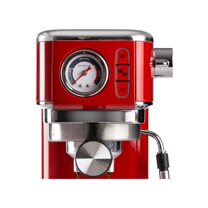 Ariete 00M138113AR0 1381 Slim Metal Macchina da caffe' Espresso Cialde ESE e Polvere 1.1 L 15 bar 1300 W Manometro colore Rosso