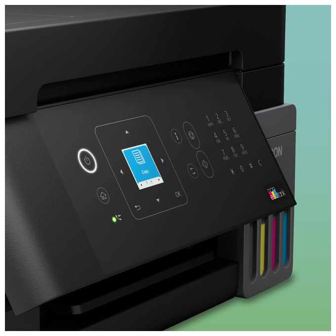 Epson ET-4900 EcoTank Stampante Multifunzione A4 Wi-Fi Ethernet LCD ADF 30 fogli colore Nero