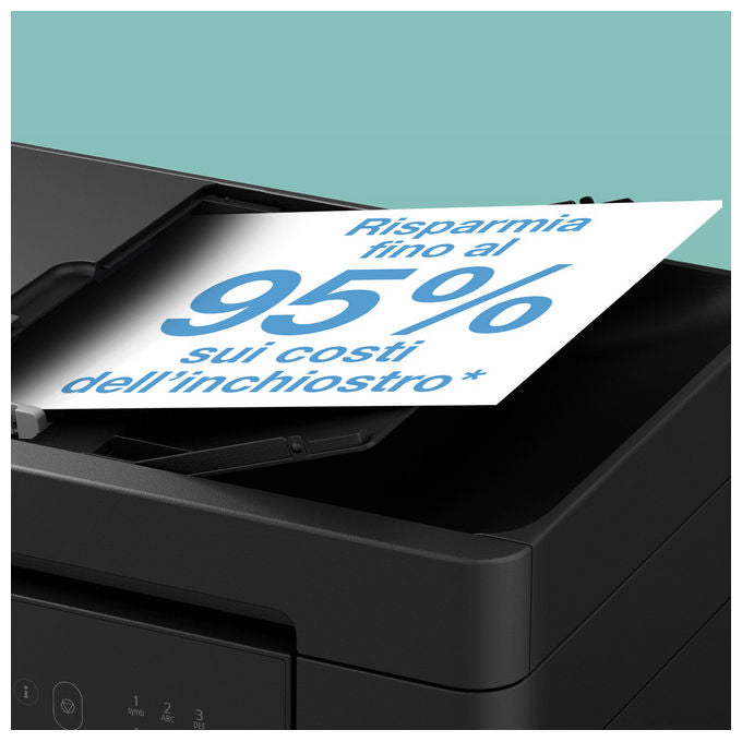 Epson ET-4900 EcoTank Stampante Multifunzione A4 Wi-Fi Ethernet LCD ADF 30 fogli colore Nero