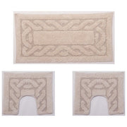 Emmevi DA055200HFCA DALI' Tappeti Bagno Cotone Set 3 Pezzi colore Azzurro Bianco sporco