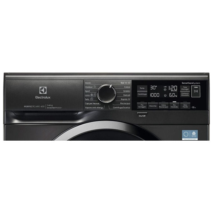 Electrolux EW6S326ABL Lavatrice Slim 6 Kg 1200 Giri SensiCare Design Compatto colore Nero