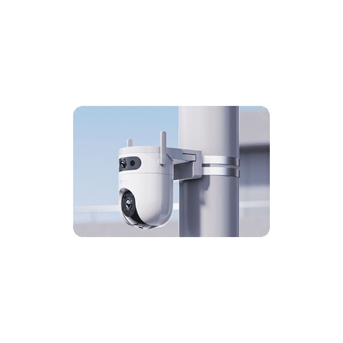 Ezviz CS-H9C-R100-8H33WKFL H9c Telecamera IP da Esterno Doppio Obiettivo 2K Wi-Fi Visione Notturna 30 m MicroSD 512 GB colore Bianco