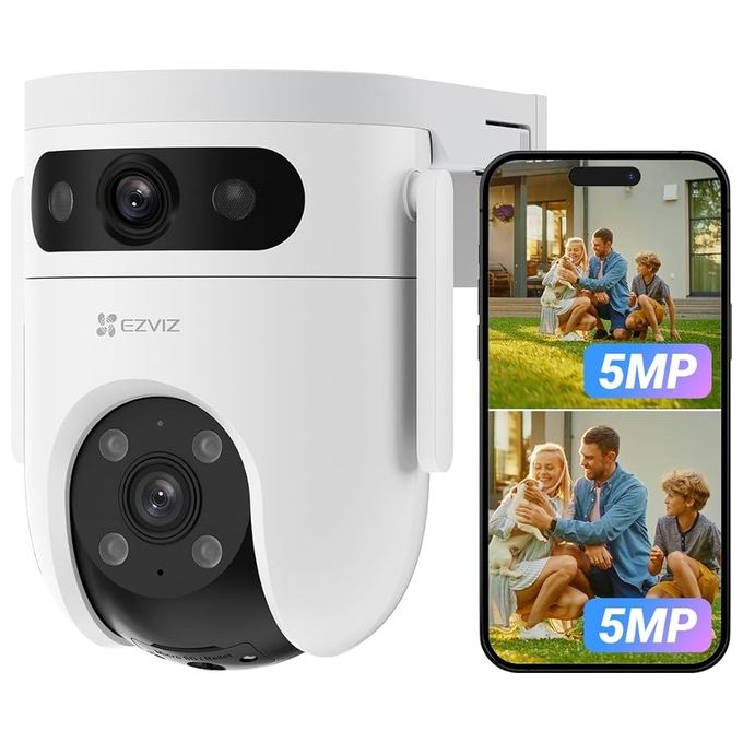 Ezviz CS-H9C-R100-8H33WKFL H9c Telecamera IP da Esterno Doppio Obiettivo 2K Wi-Fi Visione Notturna 30 m MicroSD 512 GB colore Bianco