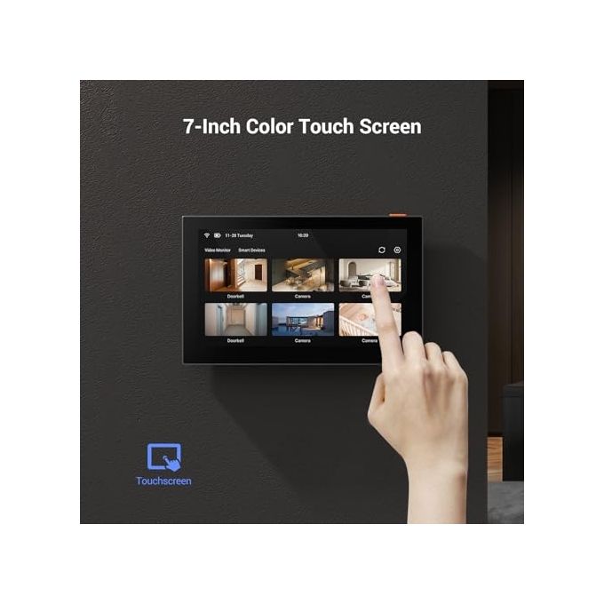 Ezviz CS-SD7-R100-1WTC SD7 Monitor Smart Touch Wi-Fi 7'' IPS a Batteria 4600 mAh 30 Dispositivi colore Nero