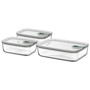 Mepal KULIG EasyClip 2.0 Set di contenitori in vetro 2x1000 ml 2250 ml colore Verde