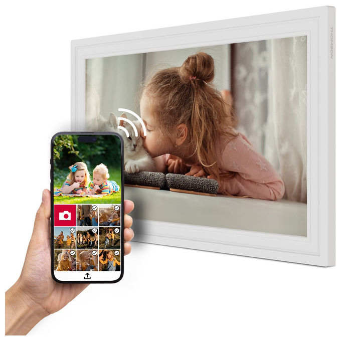 Thomson F15W Cornice Digitale 15,6'' IPS FHD Touchscreen Wi-Fi 32 GB Rotazione Automatica colore Bianco