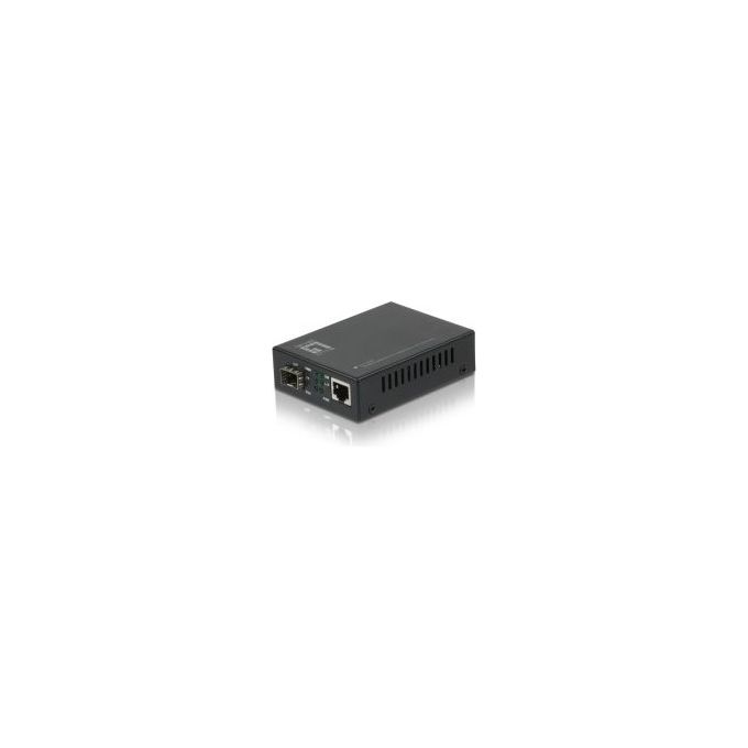 LevelOne GVT-2000 Convertitore di Media Gigabit Ethernet da RJ-45 a SFP velocita' 1000 Mbit-s supporto Jumbo Frames 9K colore Nero
