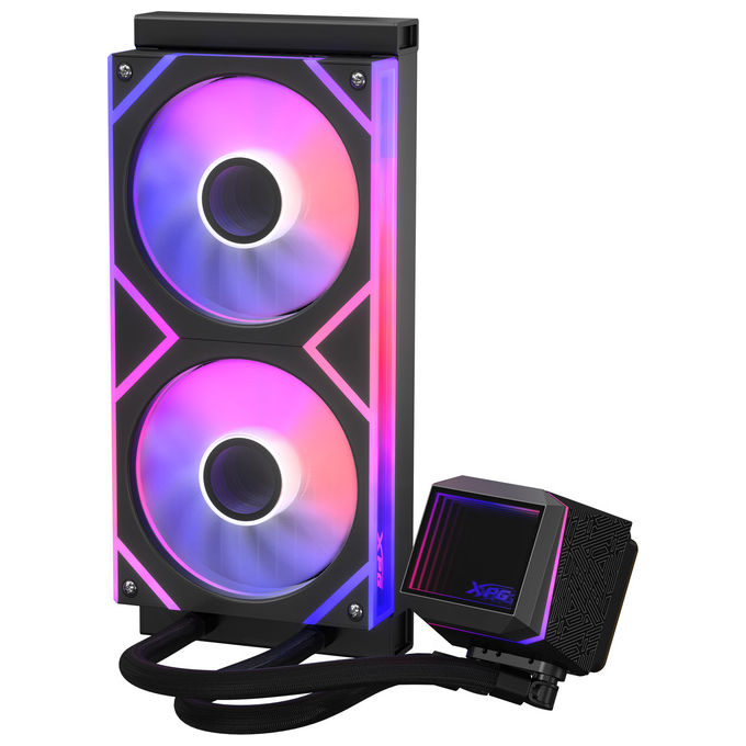 XPG 75261659 LEVANTE II Kit di raffreddamento a liquido 240 mm 2 ventole ARGB 2700 RPM 300W TDP colore Nero