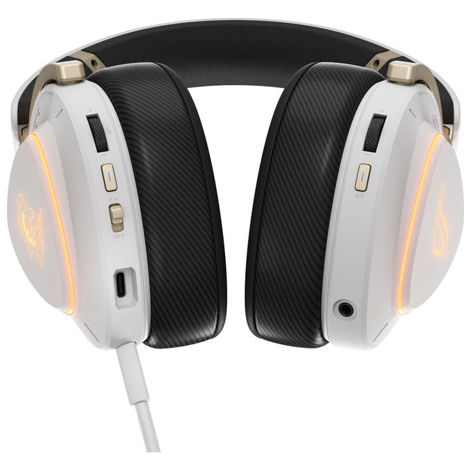 Asus 90YH04C0-BHUA10 ROG Delta II-KJP Cuffie Gaming Tri-Modalita' Wireless 2.4GHz Bluetooth 3.5mm con Microfono Staccabile colore Bianco