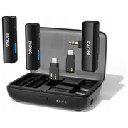 Boya BOYALINK Boyalink 2TX + 3RX Sistema di Microfoni Wireless 2.4GHz Portata 100m Connettori Intercambiabili 3.5mm TRS USB-C Lightning colore Nero