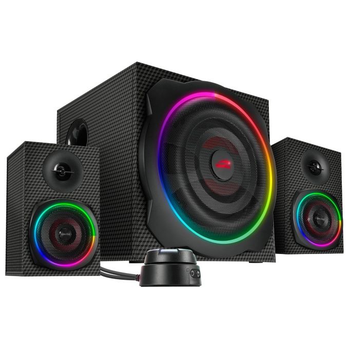 SpeedLink SL-830100-BK Sistema di Subwoofer 2.1 con Bluetooth Illuminazione RGB Potenza 60 W colore Nero