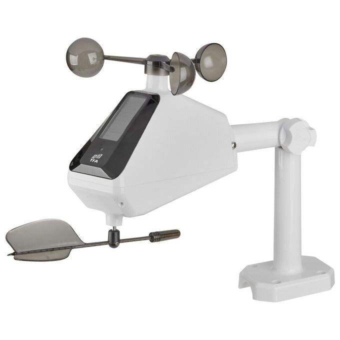 TFA Dostmann ID-A2 Windmesser Funk 868 MHz Solar Anemometro Solare Compatibile con TFA.me e ID sistemi colore Bianco
