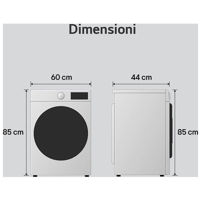 LG F2NX10S7NLB Lavatrice Slim 7 Kg Classe A 6 Motion Direct Drive Allergy Care Wi-Fi (85x44x60 cm) colore Bianco