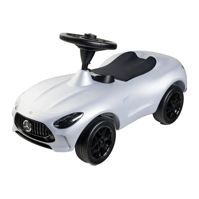 BIG 800056354 Mercedes-AMG GT Jeździk piankowe siedzisko z tekstylnym pokryciem szerokie ciche opony do 50 kg (38x32x73 cm) colore srebrny-czarny