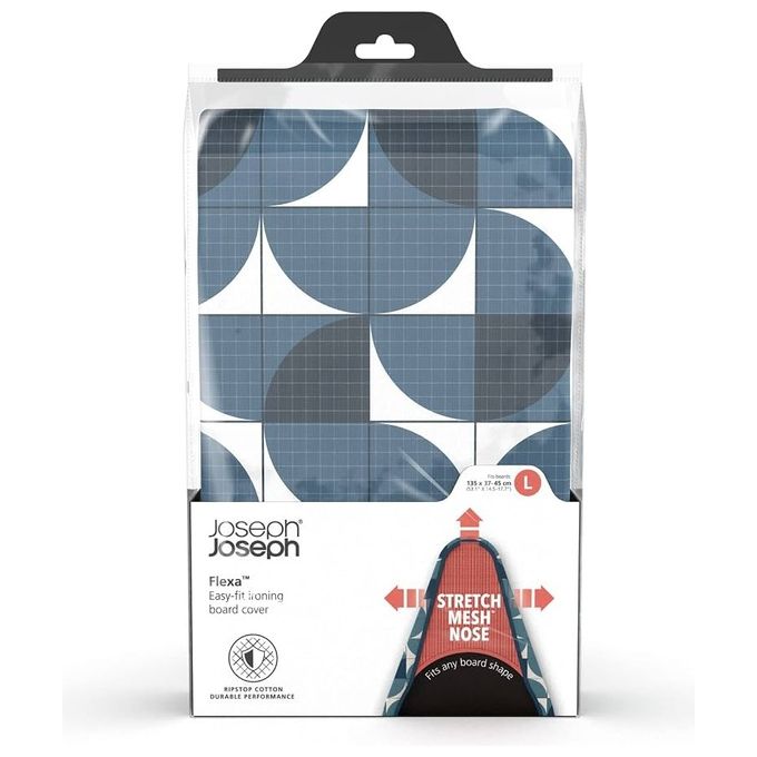 Joseph Joseph 50014 Flexa Copriasse da Stiro in Cotone con Tecnologia StretchMesh Resistente agli Strappi colore Blu