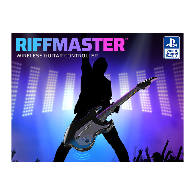 PDP 052-024-BK Riffmaster Chitarra Wireless per PC PlayStation 4 PlayStation 5 Batteria Ricaricabile Fino a 36 Ore colore Nero Grigio
