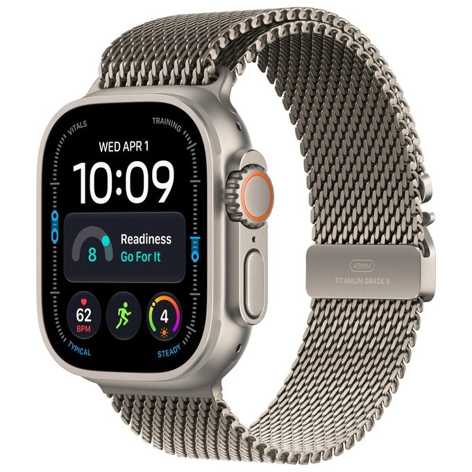 Apple MJA94QL-A Apple Watch Ultra 4 GPS + Cellular 49 mm Titanio naturale colore Titanio