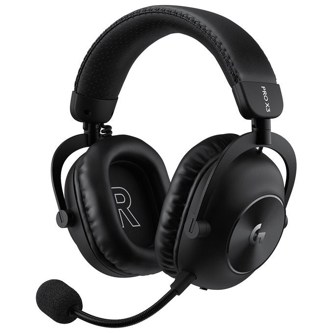 Logitech G 981-001740 PRO X3 LIGHTSPEED Cuffia con Microfono Gaming Wireless 70 Ore di Autonomia Driver 50 mm Bluetooth USB AUX 3.5 mm colore Nero