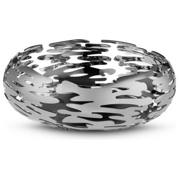 Alessi BM02 Cestino Rotondo Barknest in Acciaio Inossidabile 18-10 Lucido colore Lucido