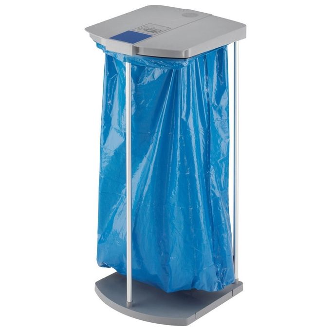 Hailo 0912-110 ProfiLine MSS XXXL Porta Sacchi 120 l con Coperchio e Sistema di Espansione colore Grigio