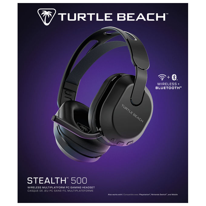 Turtle Beach TBS-5104-05 Stealth 500 Cuffie da Gioco Wireless 40h Batteria Bluetooth 5.2 per PC PS5 PS4 colore Nero