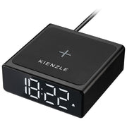 Kienzle 14988 Sveglia digitale con stazione di ricarica wireless 2 allarmi funzione snooze schermo regolabile 5W 7.5W 10W compatibilita' Quick Charge colore Nero