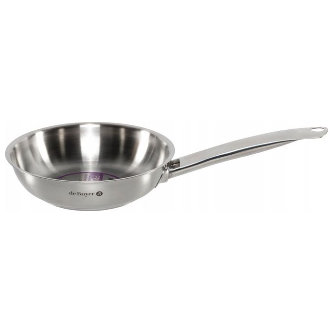 De Buyer PRIM'APPETY 1782532 Padella Acciaio Inox AISI 304 20 cm Fondo Induzione Colore Argento