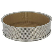 De Buyer 3213.24 Tortiera Alta Forata con Fondo Removibile 24 cm Diametro 6.5 cm Altezza Acciaio Inossidabile con Perforazioni 2 mm Non Stick Cottura Uniforme per Cheesecake e Torte Salate Lavabile in Lavastoviglie Carta da Forno Riutilizzabile 200 Volte