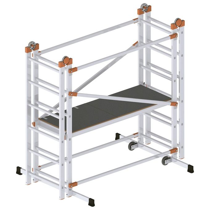 Gierre ARFA200FL Trabattello Multiuso Fast and Lock 200 Altezza 308 cm Lunghezza 120 cm Profondita' 170 cm colore Nero