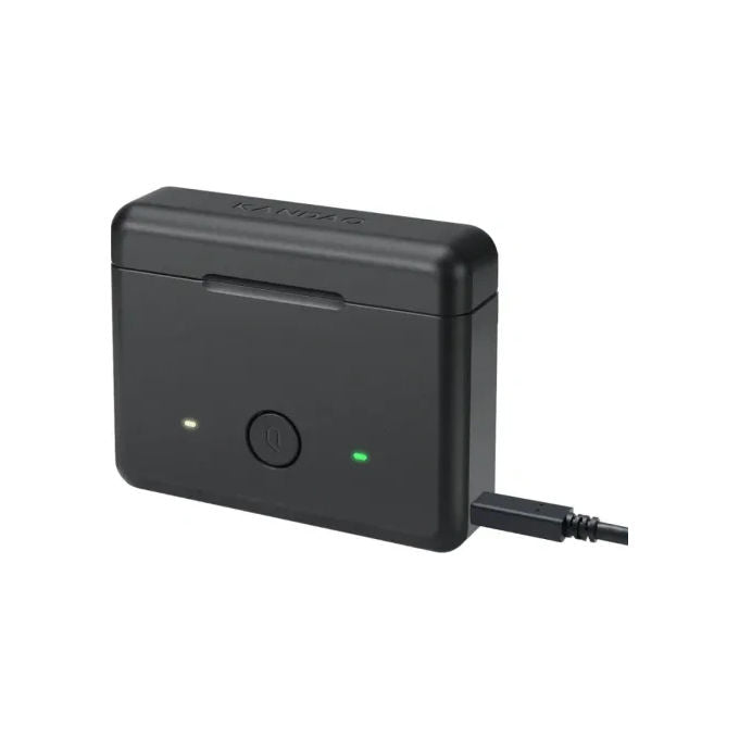 Kandao Q23G-01 QooCam 3-QooCam 3 Ultra Battery Charging Case per caricare fino a due batterie contemporaneamente compatto e leggero colore Nero