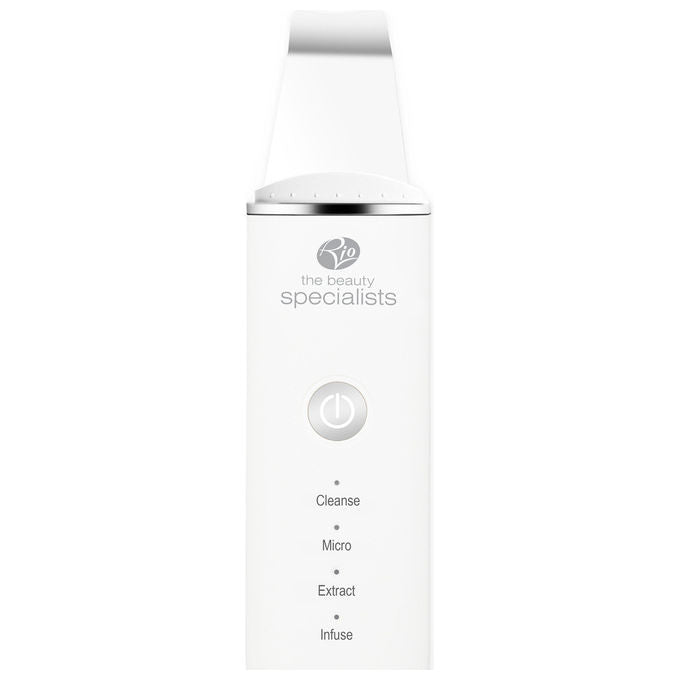 Rio FASC2 Pulitore Ultrasonico Viso 2 Modalita' Tecnologia Ultrasonica Infusione Galvanica Ricarica USB colore Bianco