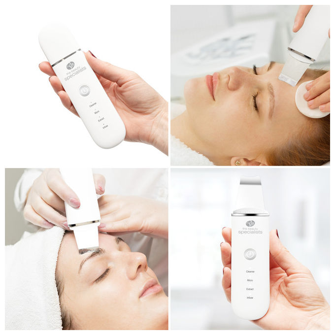 Rio FASC2 Pulitore Ultrasonico Viso 2 Modalita' Tecnologia Ultrasonica Infusione Galvanica Ricarica USB colore Bianco