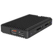 ICY BOX 61154 IB-CR602M-C31 Alloggiamento SSD M.2 NVMe SATA con Lettore di Schede SD USB 3.2 Gen 2 10 Gbit-s Tipo-C colore Nero